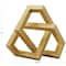 13.5" Iron Geometric Abstract Shaped Sculpture Décor